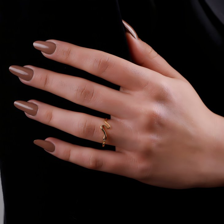 Gold Snake Ring | Timeless Elegance for Engagements & Special Occasions - Image 5