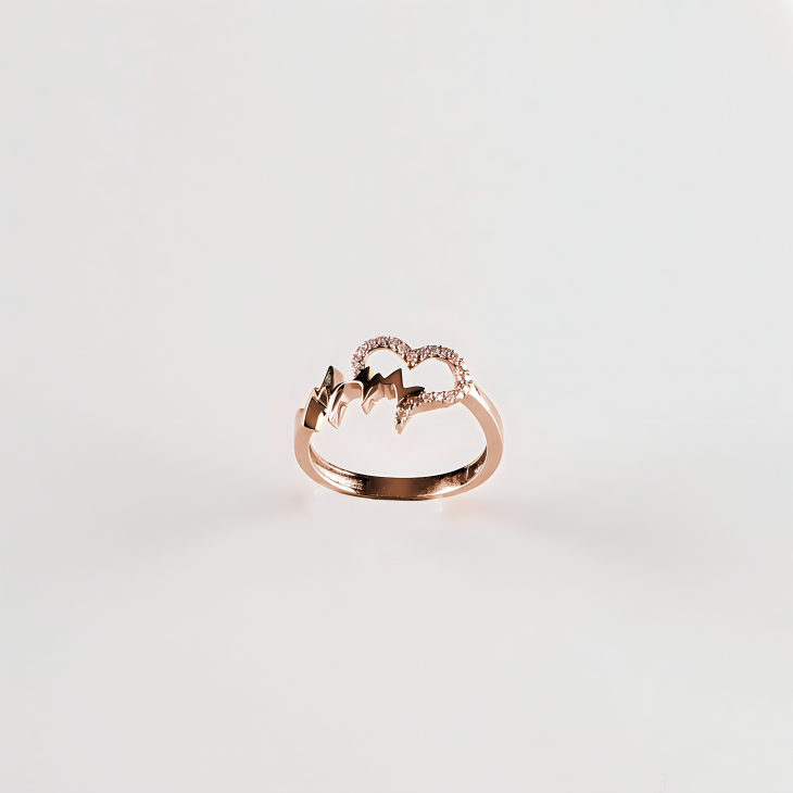 Unique Heart Gold Ring | Timeless Elegance for Engagements & Anniversaries - Image 8