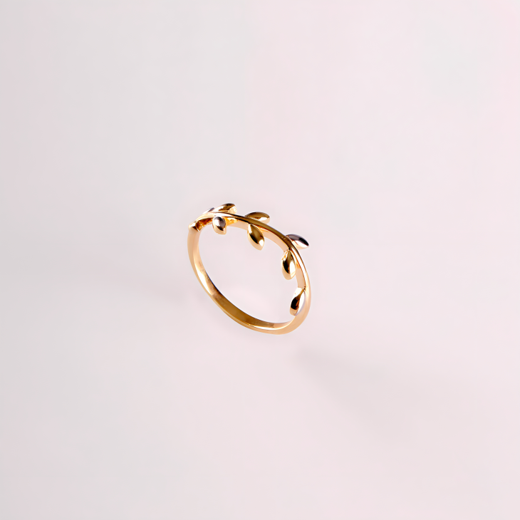 Gold Olive Leaf Ring | Timeless Elegance for Engagements & Special Days - Image 3