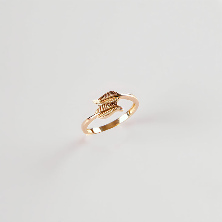 14K Solid Gold Leaf Ring | Timeless Elegance for Engagements & Special Days