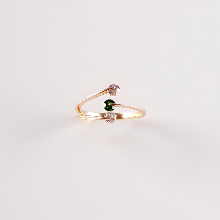 Colorful Stone Gold Ring | Timeless Elegance for Engagements & Special Occasions - Image 3