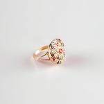 14K Solid Gold Multi-Gemstone Ring | Timeless Elegance for Engagements & Special Days