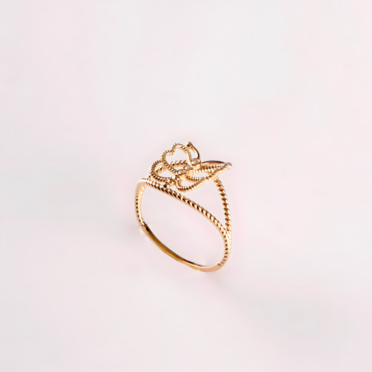 Gold Butterfly Ring | Elegant Handmade Design & Perfect Gift for Her - Image 3