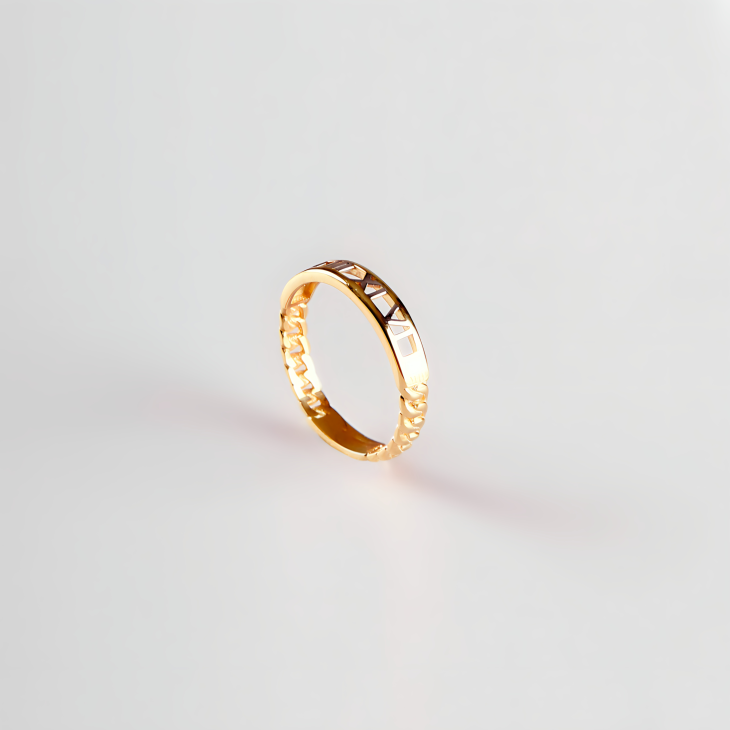 Gold Roman Numeral Ring | Timeless Elegance for Engagements & Anniversaries - Image 5
