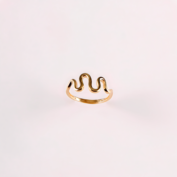 Gold Wave Ring | Timeless Elegance for Engagements & Special Occasions