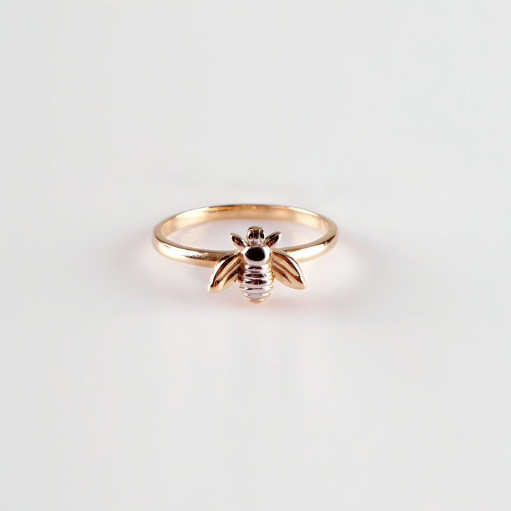14K Gold Bee Ring | Timeless Elegance & Perfect Gift for Engagements & Anniversaries - Image 5