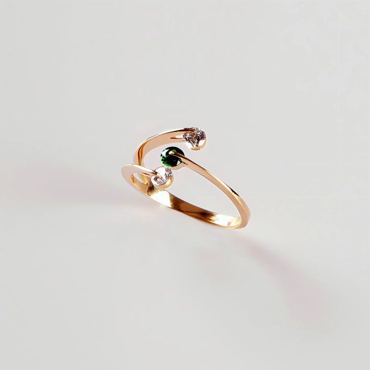 Colorful Stone Gold Ring | Timeless Elegance for Engagements & Special Occasions