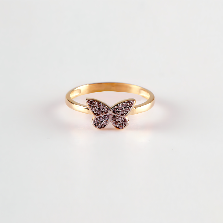 Elegant Butterfly Gold Ring | Timeless Elegance for Engagements & Special Occasions - Image 5
