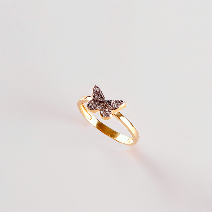 Elegant Butterfly Gold Ring | Timeless Elegance for Engagements & Special Occasions