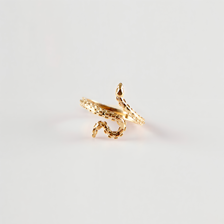 Gold Snake Ring | Timeless Elegance for Engagements & Special Occasions - Image 3