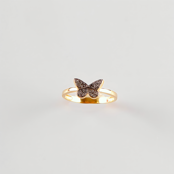 Elegant Butterfly Gold Ring | Timeless Elegance for Engagements & Special Occasions - Image 7