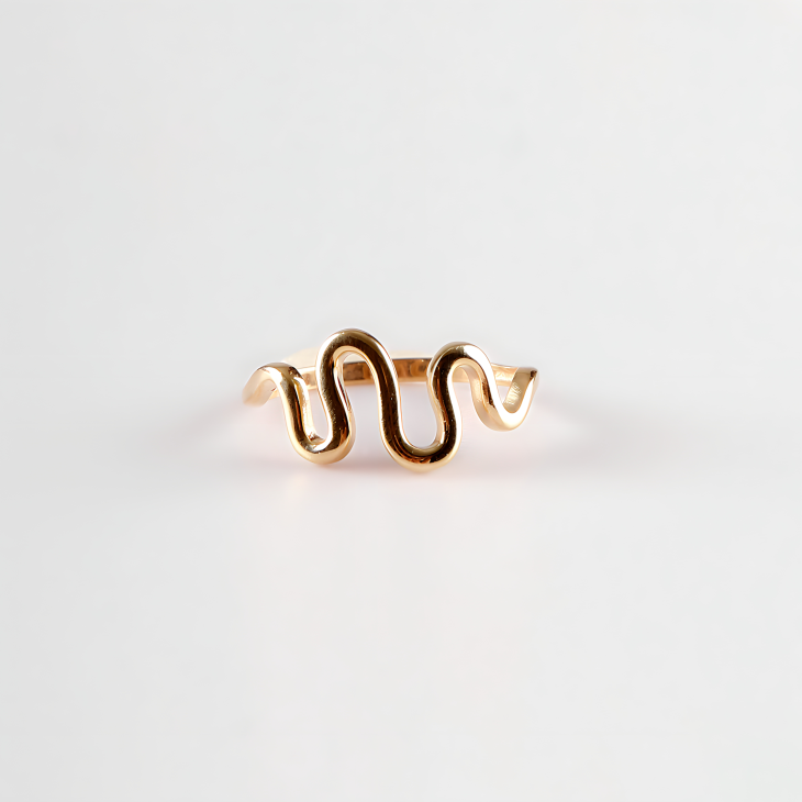 Gold Wave Ring | Timeless Elegance for Engagements & Special Occasions - Image 7