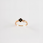 Black Clover Gold Ring | Timeless Elegance & Perfect Gift for Engagements & Anniversaries