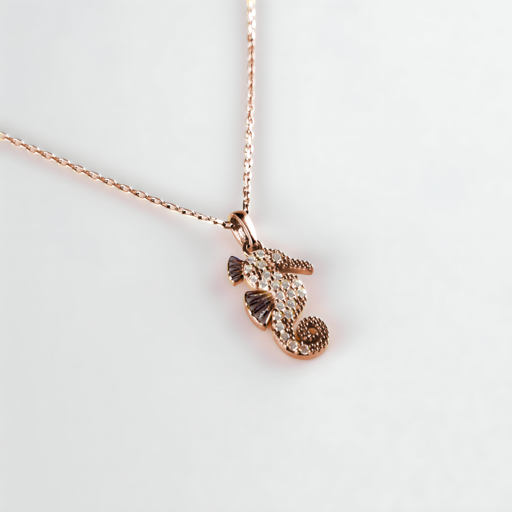 Gold Sea Horse Necklace | Timeless Elegance & Perfect Gift for Women - Image 3