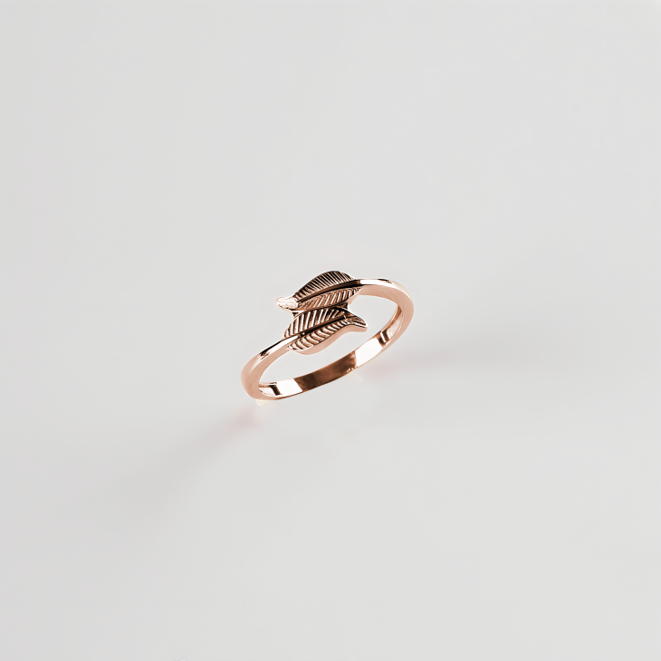 14K Solid Gold Leaf Ring | Timeless Elegance for Engagements & Special Days - Image 3