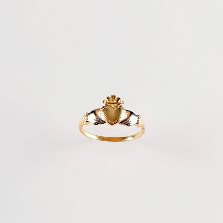 14K Solid Gold Claddagh Ring | Timeless Symbol of Love & Commitment