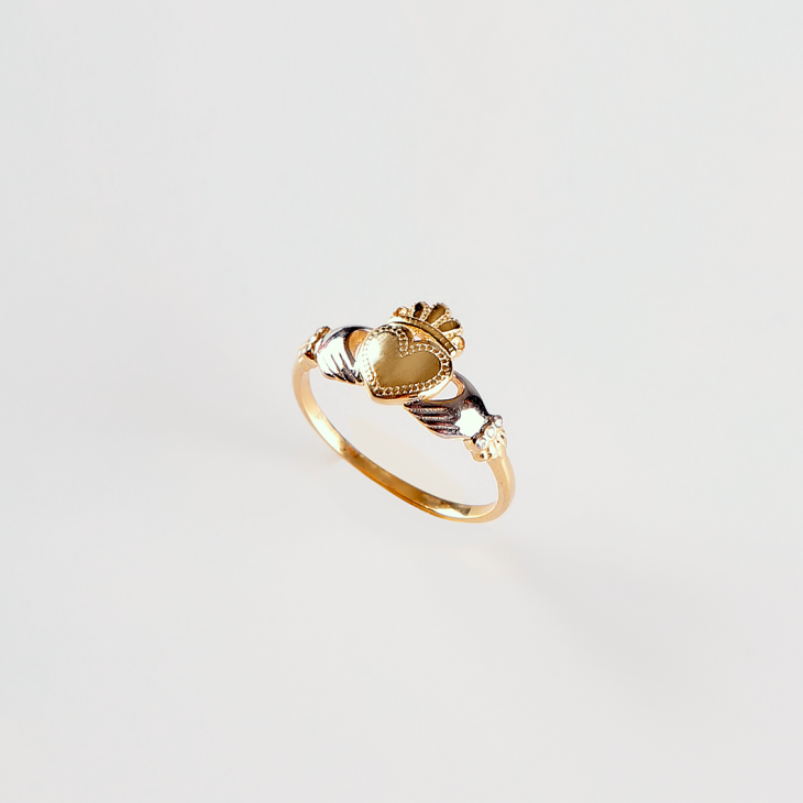 14K Solid Gold Claddagh Ring | Timeless Symbol of Love & Commitment - Image 3