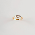 14K Gold Heart Ring with Gem | Timeless Elegance for Engagements & Anniversaries