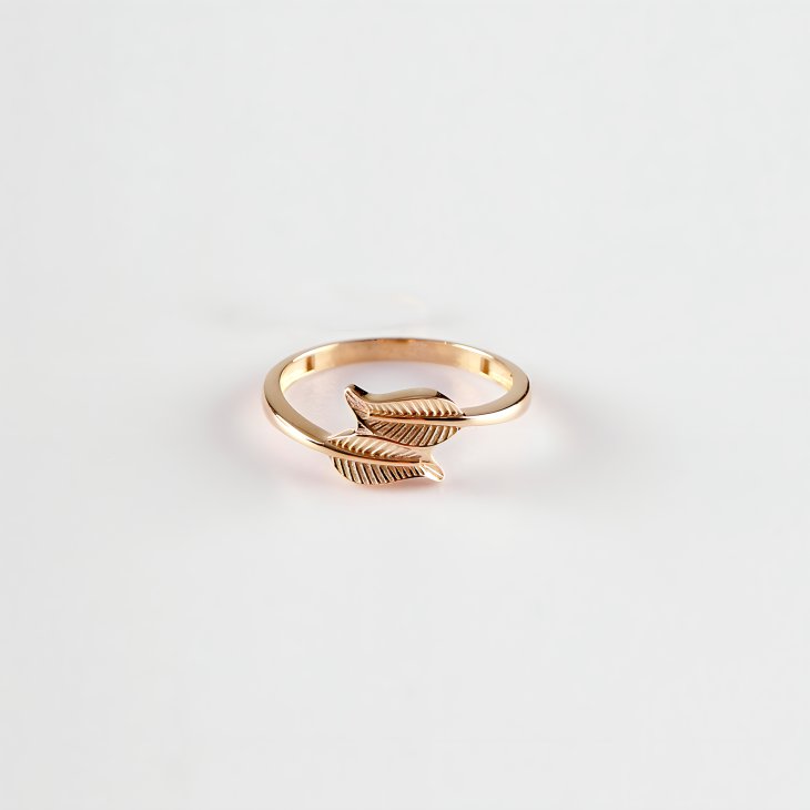 14K Solid Gold Leaf Ring | Timeless Elegance for Engagements & Special Days - Image 8