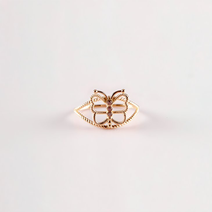 Gold Butterfly Ring | Elegant Handmade Design & Perfect Gift for Her - Image 5