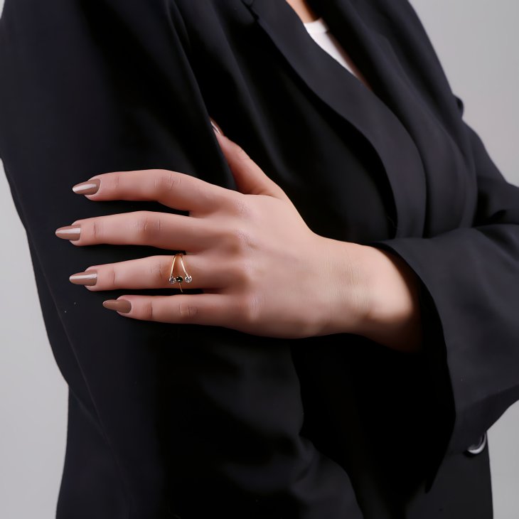 Colorful Stone Gold Ring | Timeless Elegance for Engagements & Special Occasions - Image 2