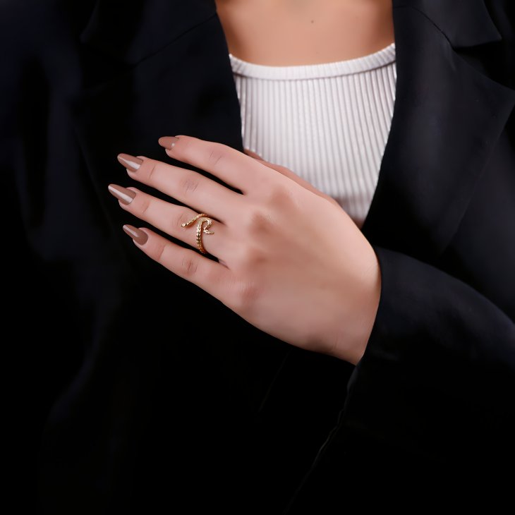 Gold Snake Ring | Timeless Elegance for Engagements & Special Occasions - Image 4