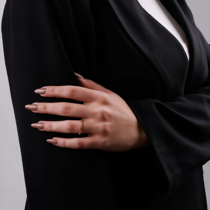 Elegant Gold Chain Ring | Minimalist Design & Perfect Gift for Engagements - Image 2