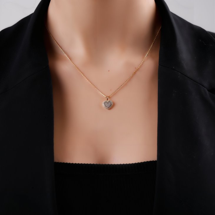 Heart Gold Necklace | Trendy & Romantic Gift for Women & Girls - Image 6