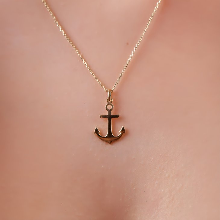 Gold Anchor Necklace | Minimalist Nautical Design, Perfect for Everyday & Special Occasions - Image 6
