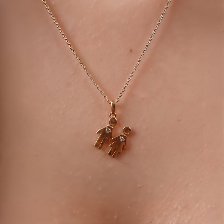 Couple Design Gold Necklace | Romantic & Fashionable Gift for Women & Girls - Image 6