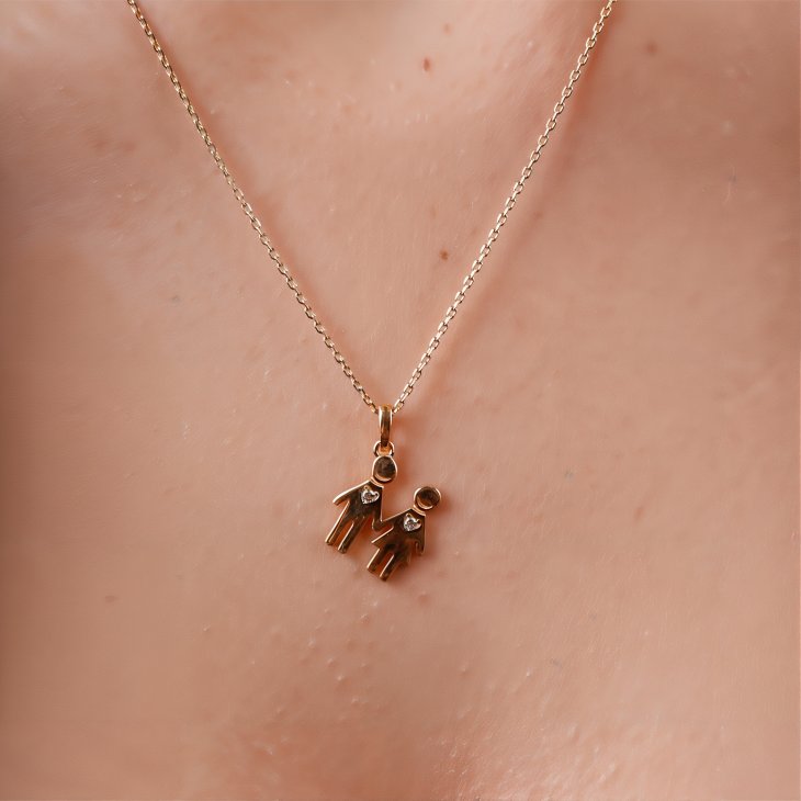 Couple Design Gold Necklace | Romantic & Fashionable Gift for Women & Girls - Image 3