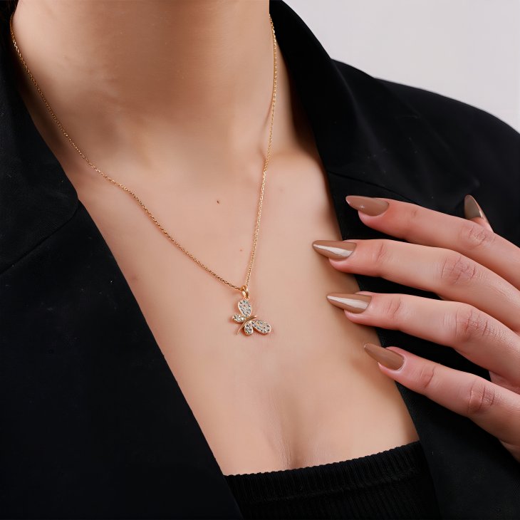 Gold Dragonfly Necklace | Timeless Elegance & Perfect Gift for Her - Image 4