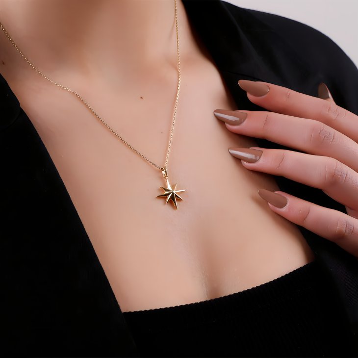 Gold Star Necklace | Minimalist North Star Design for Everyday & Special Occasions - Image 6