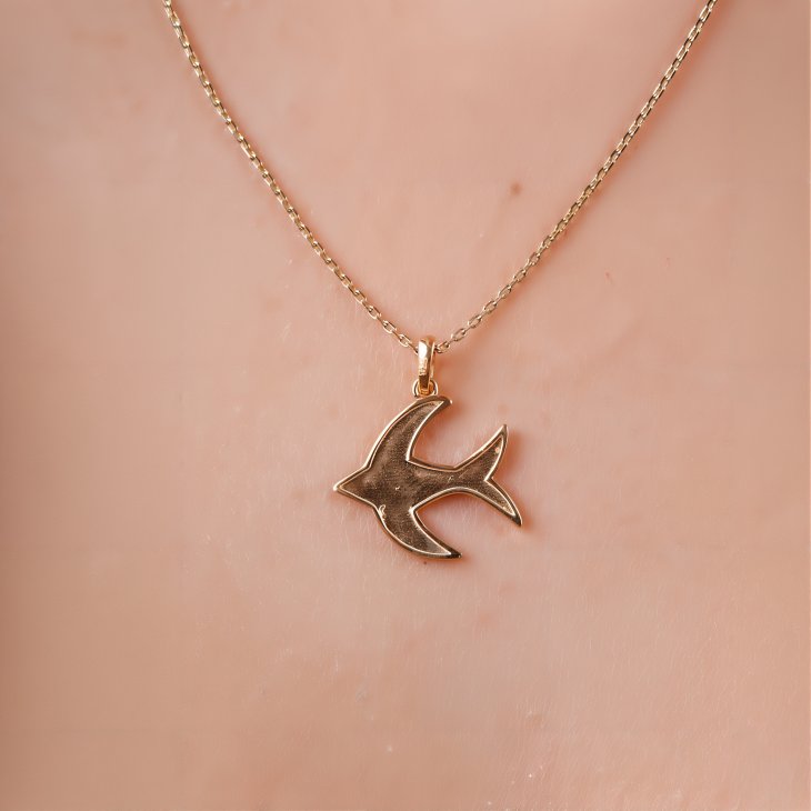 Gold Bird Necklace | Romantic & Fashionable Gift for Women & Girls - Image 6