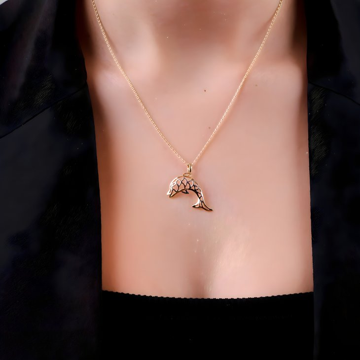 Gold Dolphin Necklace | Timeless Elegance & Perfect Gift for Women - Image 6