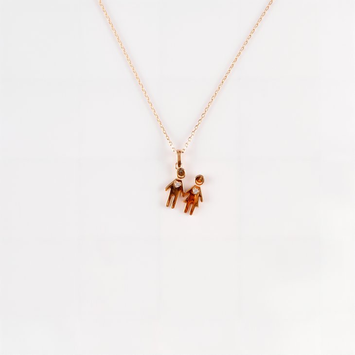 Couple Design Gold Necklace | Romantic & Fashionable Gift for Women & Girls - Image 4