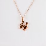 Couple Design Gold Necklace | Romantic & Fashionable Gift for Women & Girls