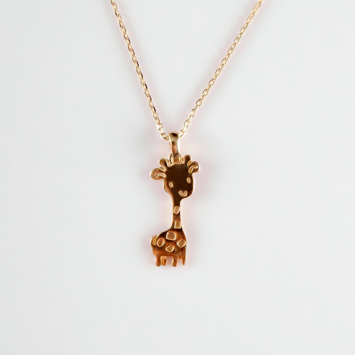 Solid Gold Giraffe Necklace | Minimalist Design & Elegant Gift for Women - Image 5