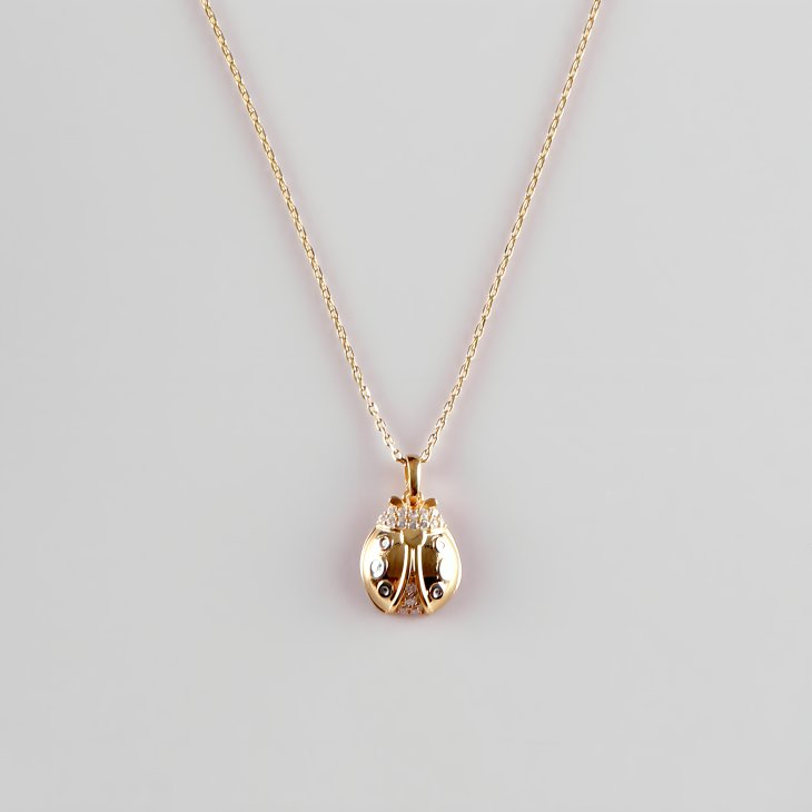 Solid Gold Ladybug Necklace | Minimalist Design & Elegant Gift for Women - Image 5