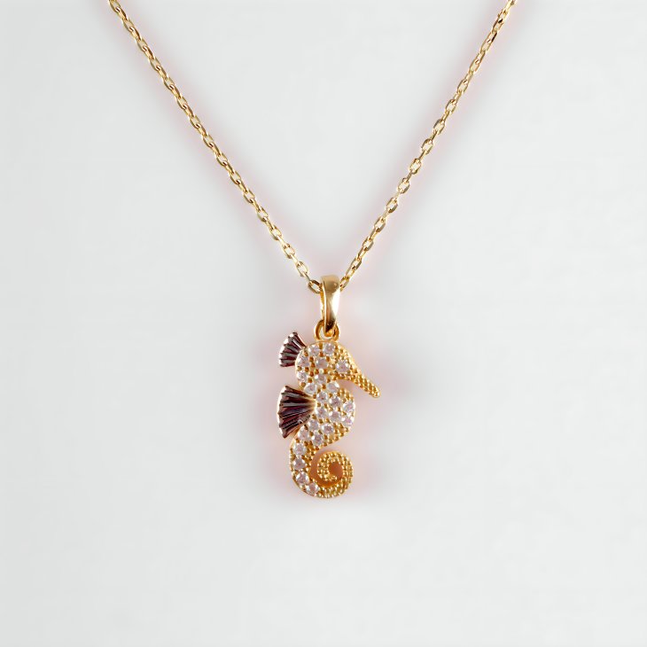 Gold Sea Horse Necklace | Timeless Elegance & Perfect Gift for Women - Image 8