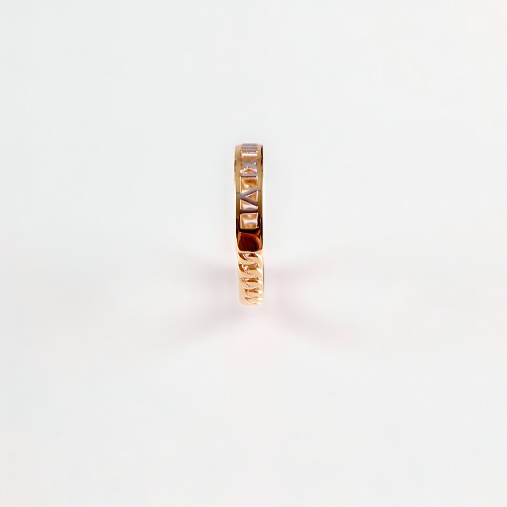 Gold Roman Numeral Ring | Timeless Elegance for Engagements & Anniversaries - Image 3