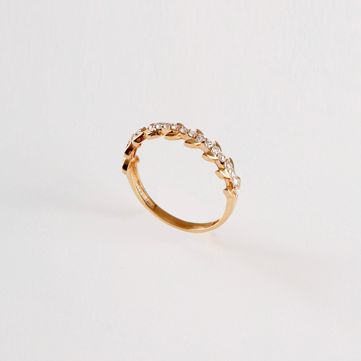 Herringbone Gold Ring | Timeless Elegance for Engagements & Special Occasions - Image 3