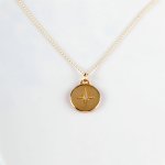 Gold Compass Necklace | Elegant Round Design & Symbol of Growth & Strength