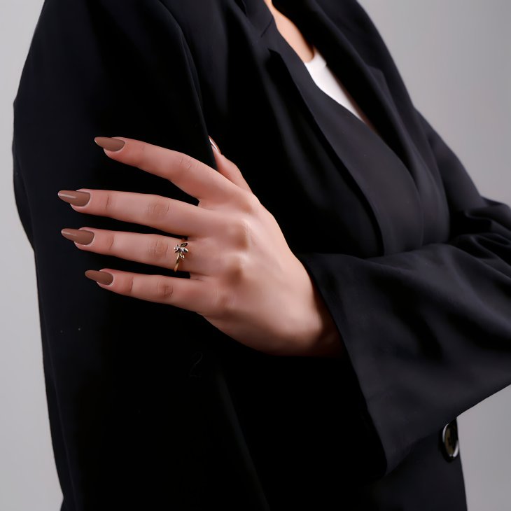 14K Gold Bee Ring | Timeless Elegance & Perfect Gift for Engagements & Anniversaries - Image 2