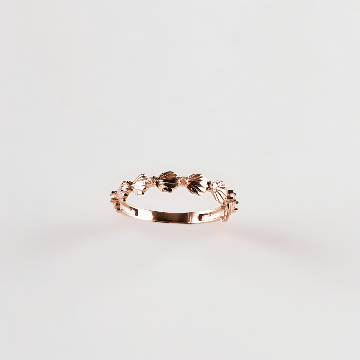 Seashell Symphony Gold Ring | Timeless Elegance for Engagements & Special Occasions - Image 8