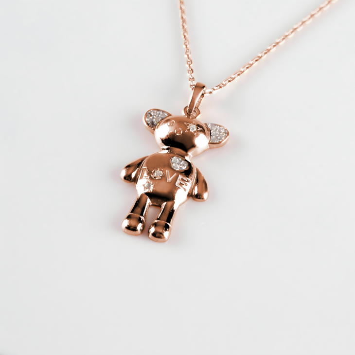 Solid Gold Love Bear Necklace | Minimalist Design & Elegant Gift for Women - Image 7
