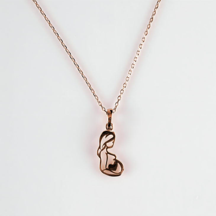 Gold Mother and Child Necklace | Minimalist Design & Elegant Gift for Women - Image 7