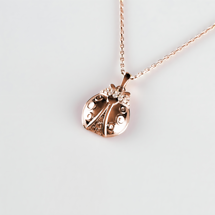 Solid Gold Ladybug Necklace | Minimalist Design & Elegant Gift for Women - Image 7