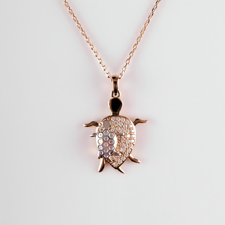 Solid Gold Turtle Necklace | Minimalist Design & Elegant Gift for Women - Image 7