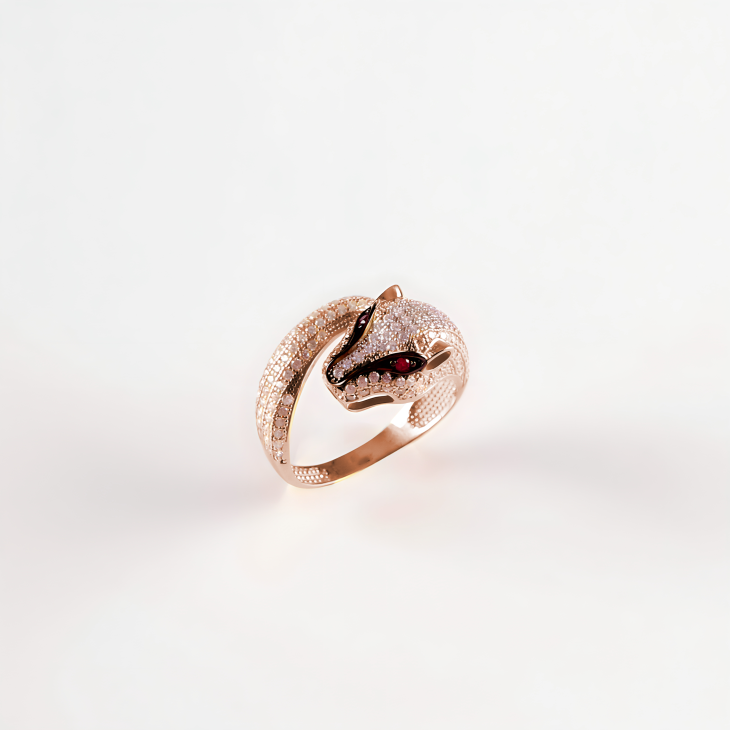 Gold Majestic Panther Ring with Gems | Timeless Elegance for Engagements & Anniversaries - Image 7
